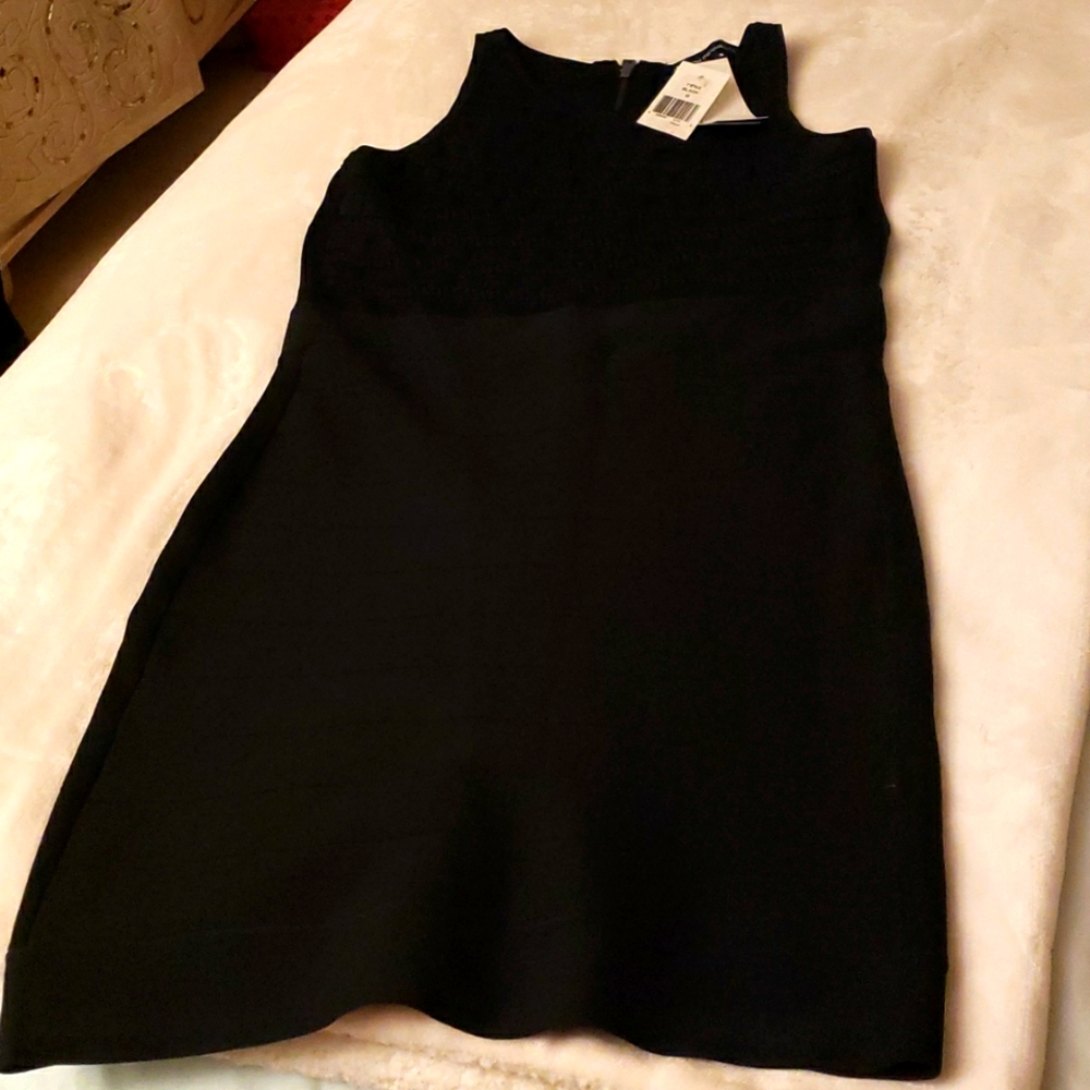 French Connection black zip dress nwt